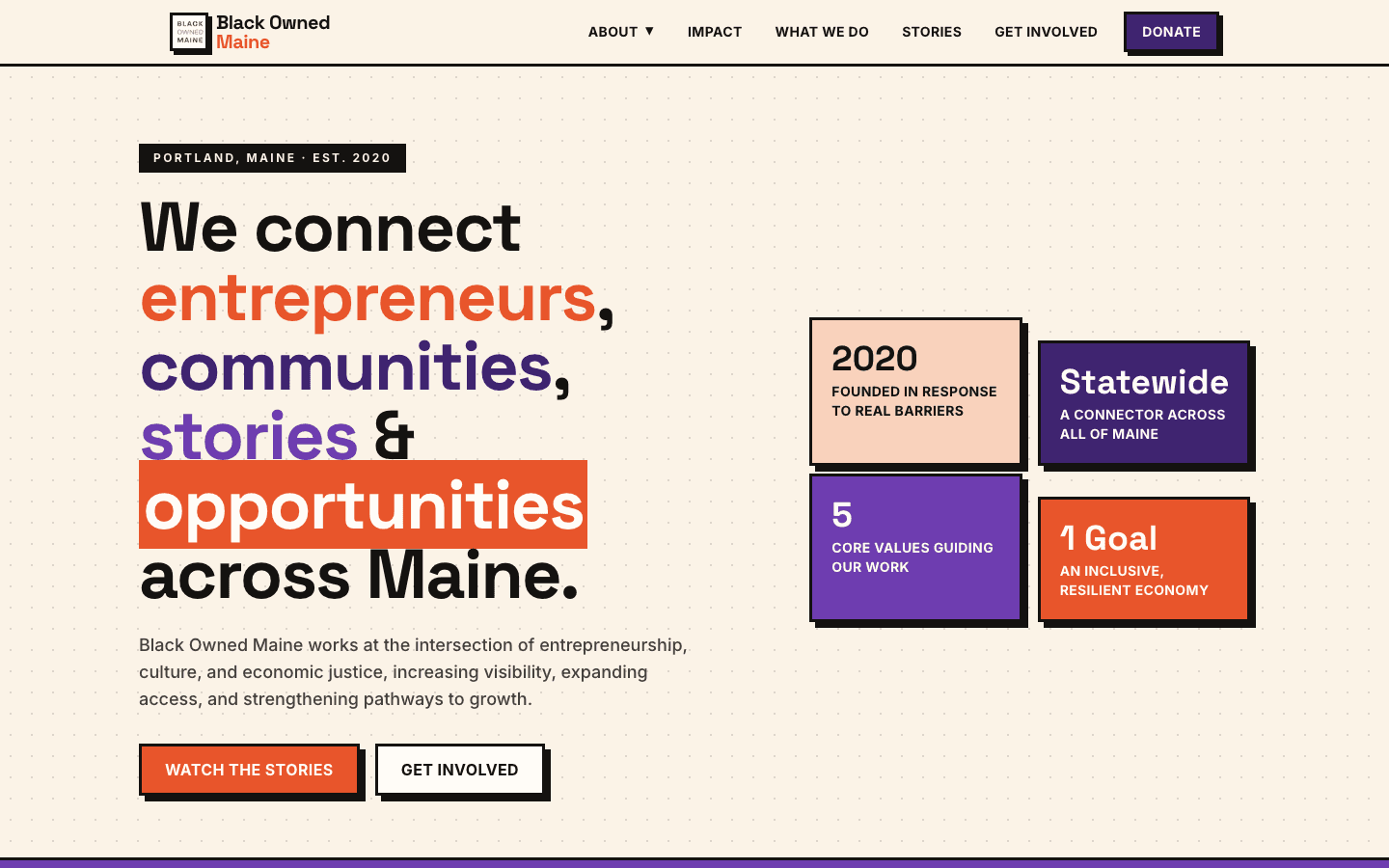 Black Owned Maine website